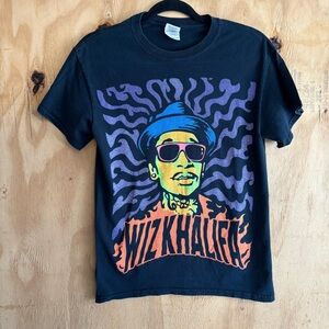 Wiz Khalifa 100% Cotton T Shirt Sz Small Black Rap Hip Hop Concert
